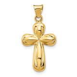 14k Polished Stamping Cross Pendant