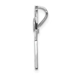 14k White Gold Polished Celtic Cross Slide
