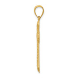 14k Diamond-cut Budded Cross Pendant