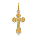 14k Polished D/C Small Cross Charm