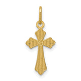 14k Polished D/C Small Cross Charm