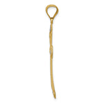 14k w/Rhodium Diamond-cut Cross Pendant