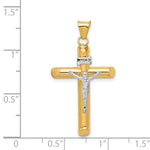 14k Two-Tone Polished Crucifix Pendant