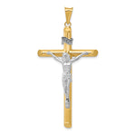 14k Two-Tone Polished Crucifix Pendant