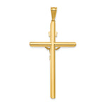 14k Two-Tone Polished Crucifix Pendant