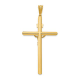 14k Two-Tone Polished Crucifix Pendant