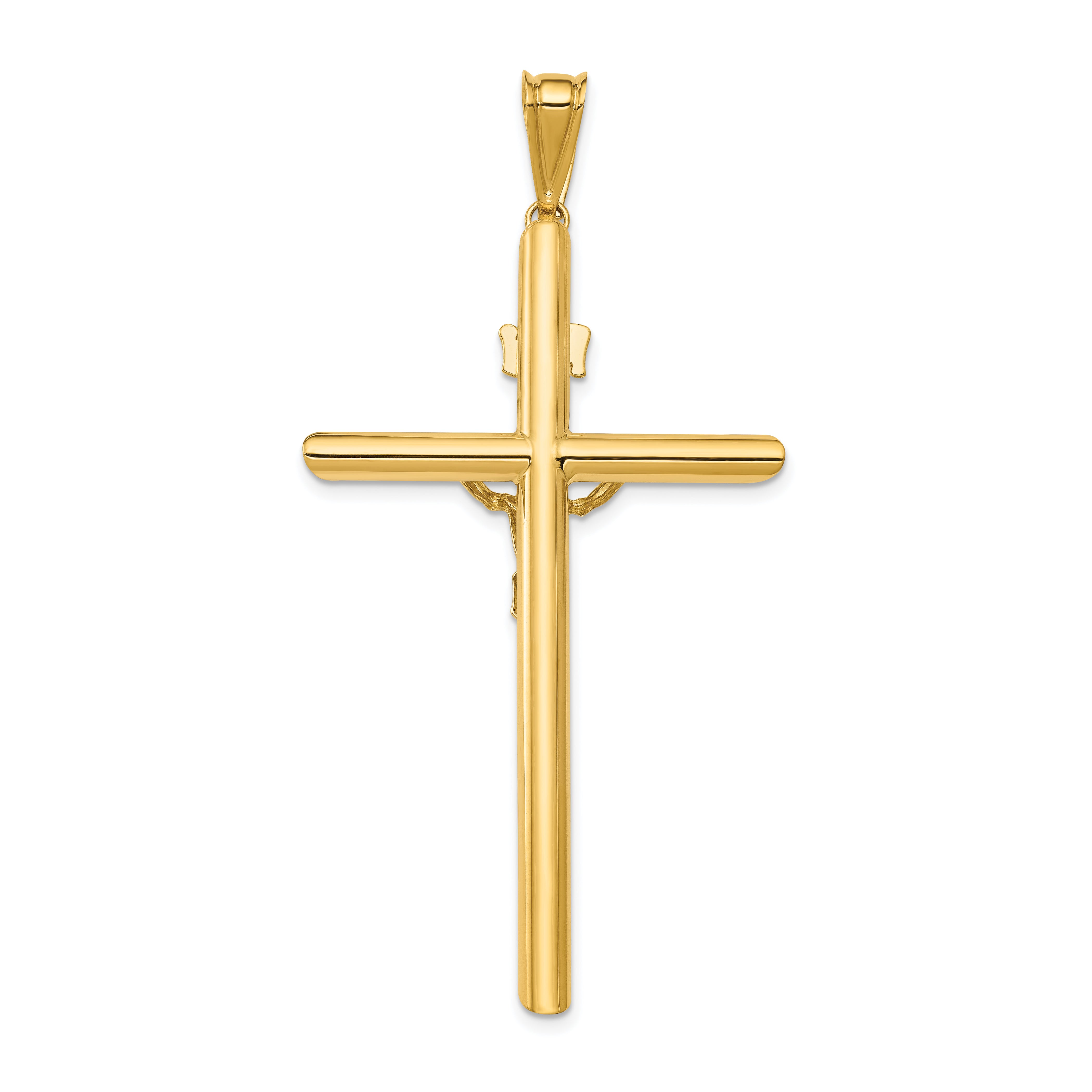 14k Two-Tone Polished Crucifix Pendant