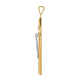 14k Two-Tone Polished Jesus Crucifix Pendant
