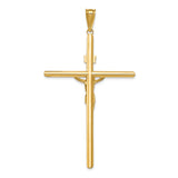 14k Two-Tone Polished Jesus Crucifix Pendant