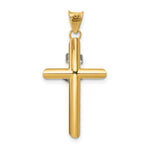 14k Two-Tone Polished Jesus Crucifix Pendant