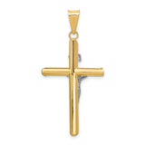 14k Two-Tone Polished Jesus Crucifix Pendant