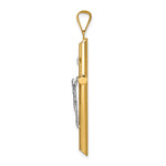 14k Two-Tone Polished Jesus Crucifix Pendant