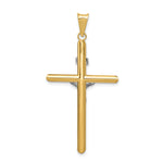 14k Two-Tone Polished Jesus Crucifix Pendant