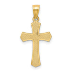 14k Diamond-cut Crucifix Pendant