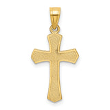 14k Diamond-cut Crucifix Pendant