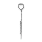 14k White Gold Crucifix Pendant