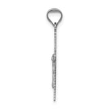 14k White Gold Crucifix Pendant
