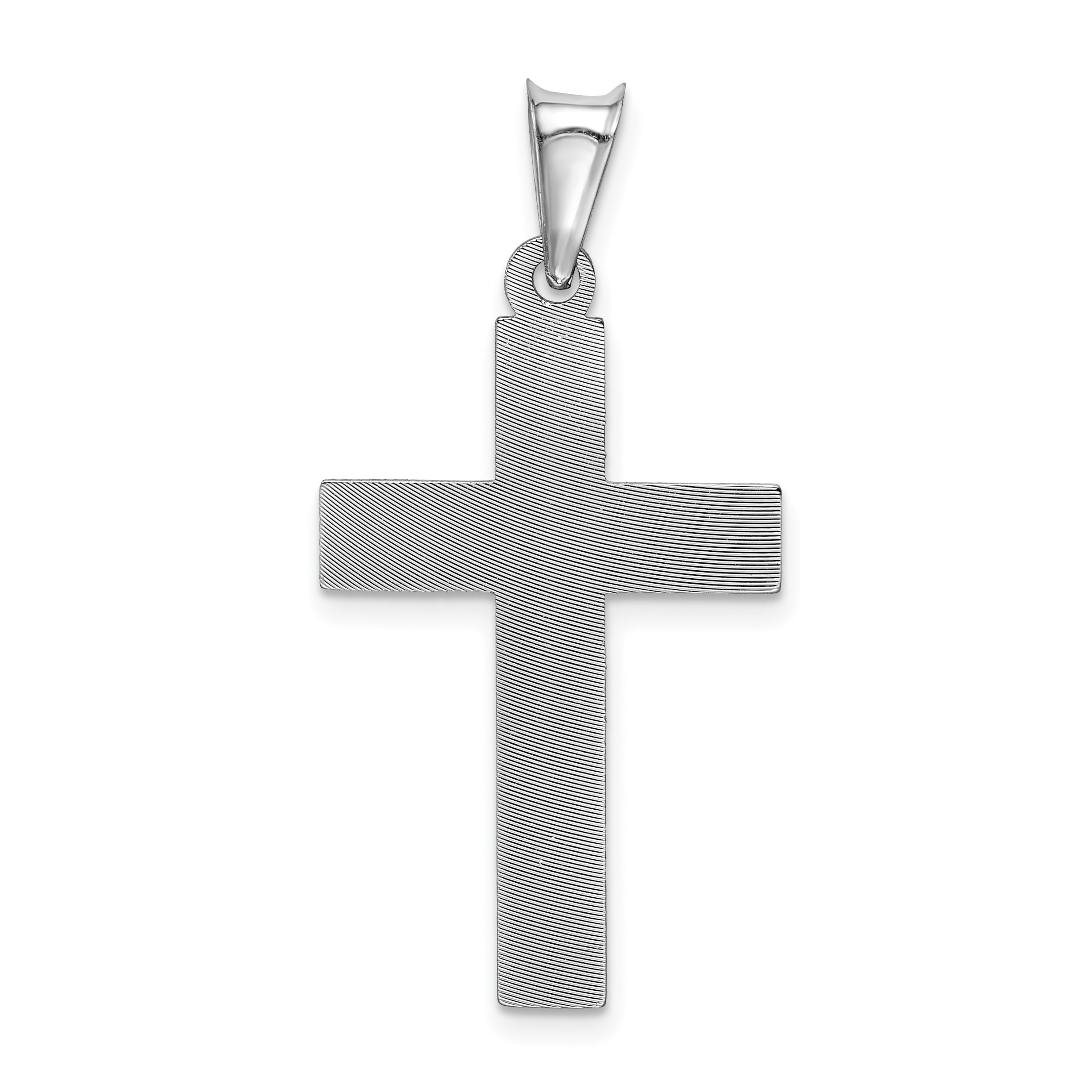 14k White Gold Crucifix Pendant