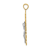 14k Two-tone Crucifix Pendant