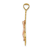 14k Tri-Color Mariner Crucifix Pendant