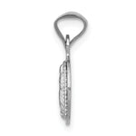 14k White Gold Our Lady of Guadalupe Semi-solid Round Pendant