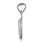 14k White Gold Our Lady of Guadalupe Semi-solid Round Pendant