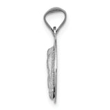 14k White Gold Our Lady of Guadalupe Semi-solid Round Pendant