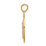 14K Two-tone w/White Rhodium D/C Lady of Guadalupe Charm