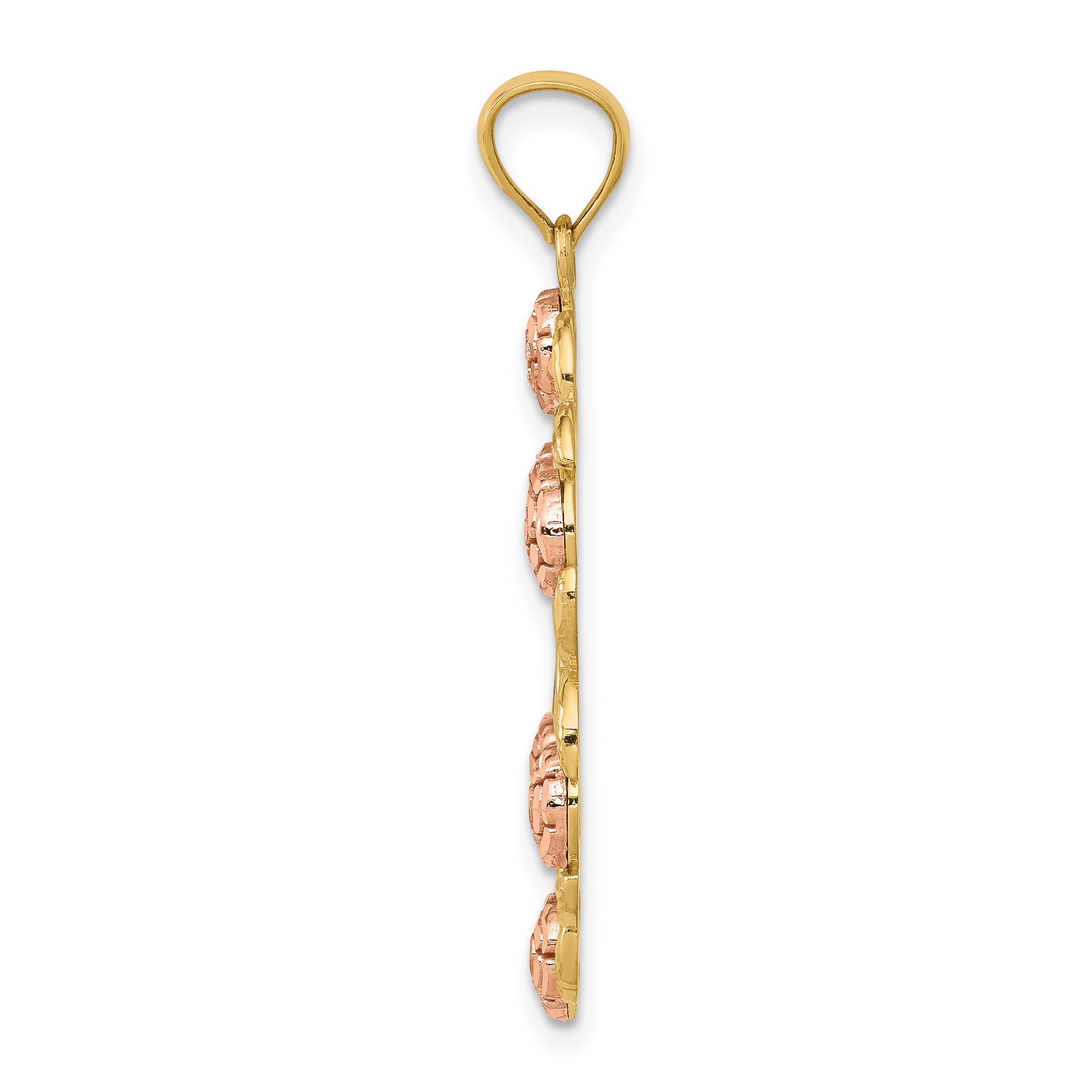 14K Two-Tone w/White Rhodium Lady Of Guadalupe Pendant