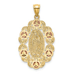 14K Two-Tone w/White Rhodium Lady Of Guadalupe Pendant