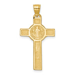14k San Benito 2-Sided Crucifix Pendant