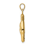 14K 3D Hollow Rock On Sign Charm