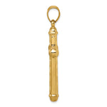 14k Hollow Diamond-cut Cross Pendant