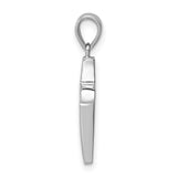 14K White Gold Cross Pendant