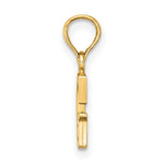 14K Polished Block Letter G Initial Pendant