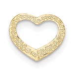 14K Polished Mini Floating Heart Slide