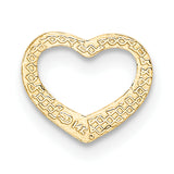 14K Polished Mini Floating Heart Slide