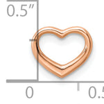 14K Rose Polished Heart Chain Slide