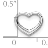 14K White Gold Mini Floating Heart Slide