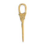 14K 3-D Arrowhead Charm