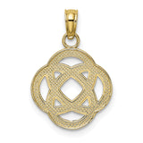 14K Small Celtic Eternity Knot Circle Charm
