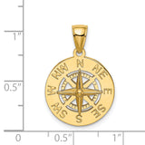 14K Nautical Compass Charm