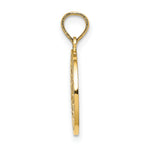 14K Textured Communion Cup on Round Disc Charm