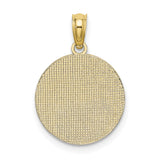 14K Textured Communion Cup on Round Disc Charm