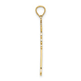14K Double Sided Engraved Cross Charm