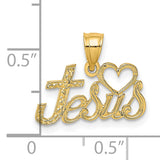 14K LOVE JESUS Script Charm