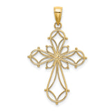 14K Cut-Out Shapes Fancy Cross Charm