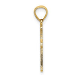 14K 4-Leaf Clover Cross Charm