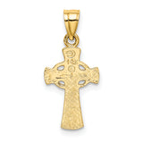 14K Solid Cross w/ Eternity Rings Cross Charm