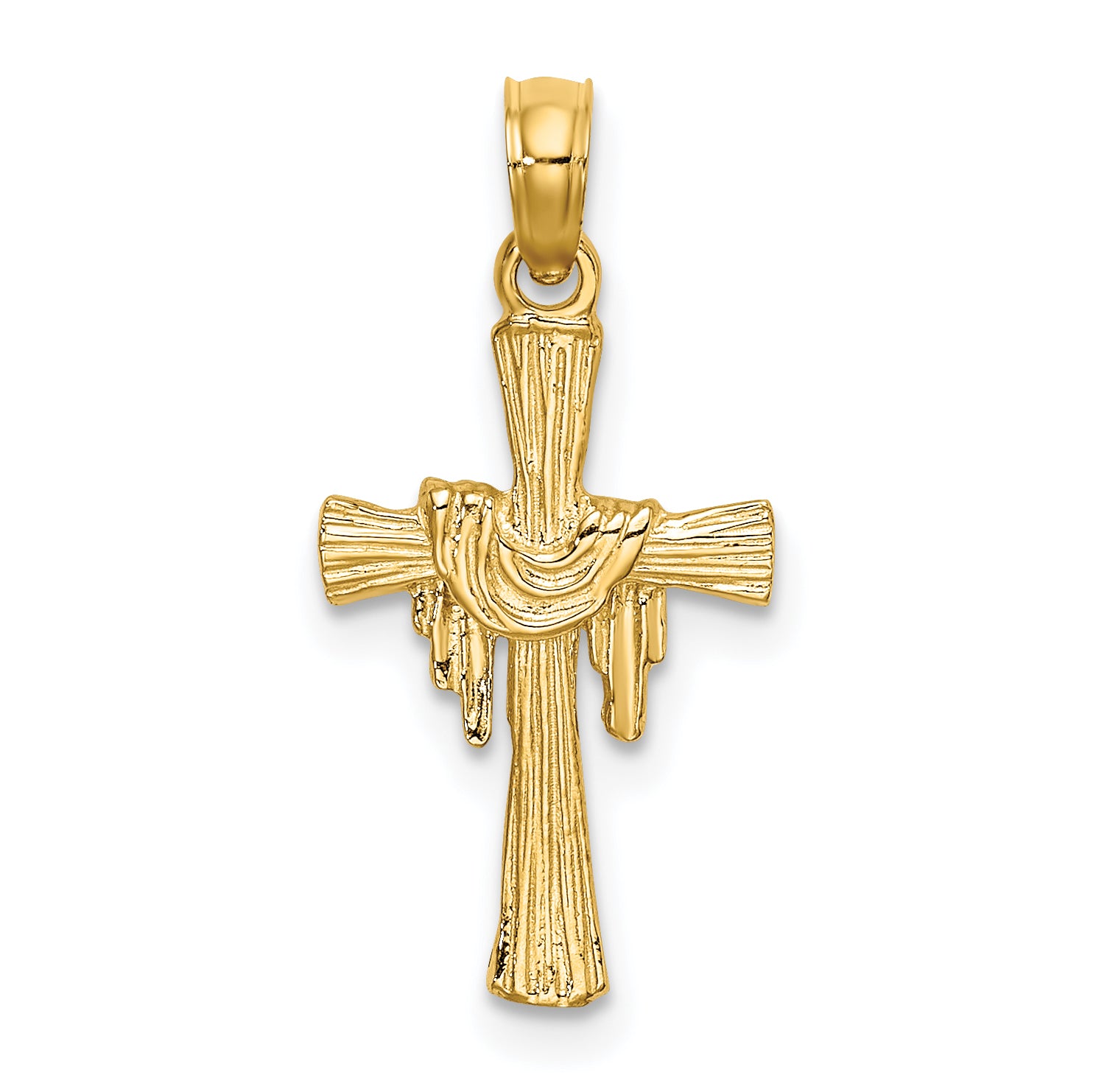 14K Cross w/ Drape Charm